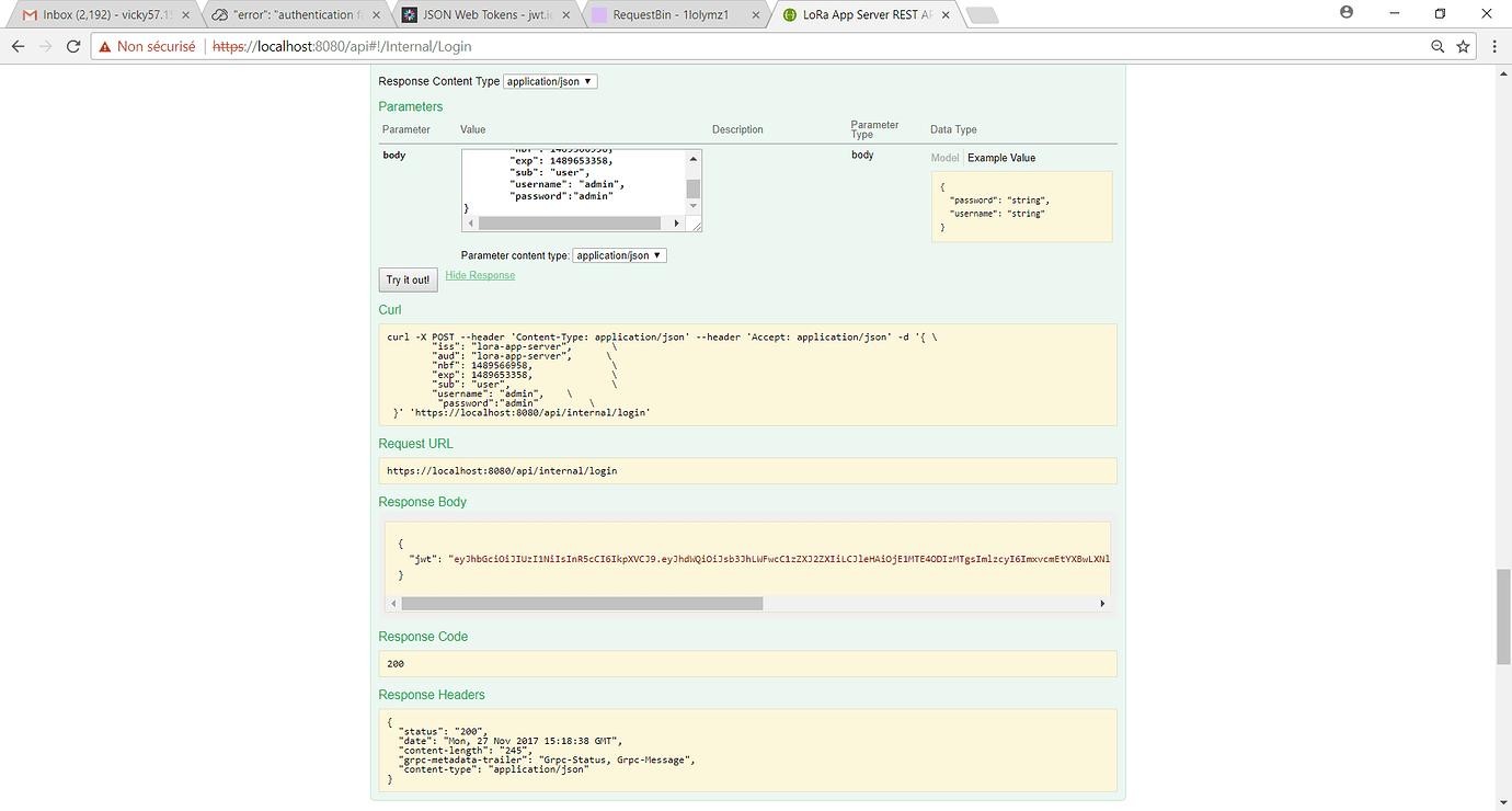Sending/receiving the data payload - ChirpStack Application Server ...