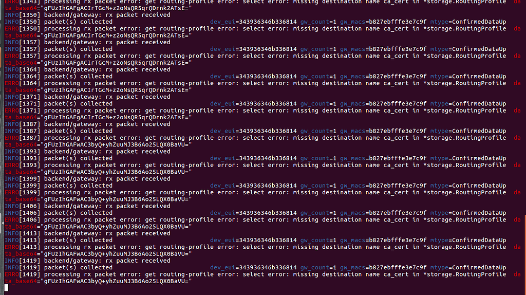 Processing rx packet error - ChirpStack Community Forum