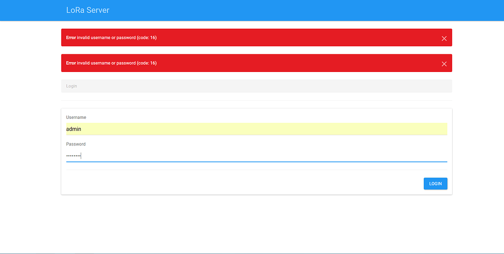 Login Error Problem in Lora App Server - ChirpStack Application Server ...