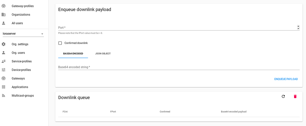 How to activate downlink GUI in Chirpstack app server? - ChirpStack ...