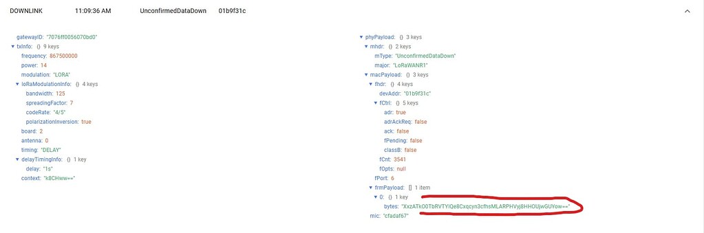 Decoding downlink message bytes - ChirpStack Application Server ...