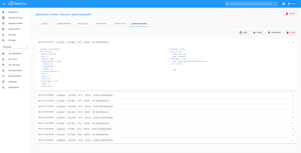 JoinAccept - JoinRequest loop - Setup and configuration - ChirpStack ...