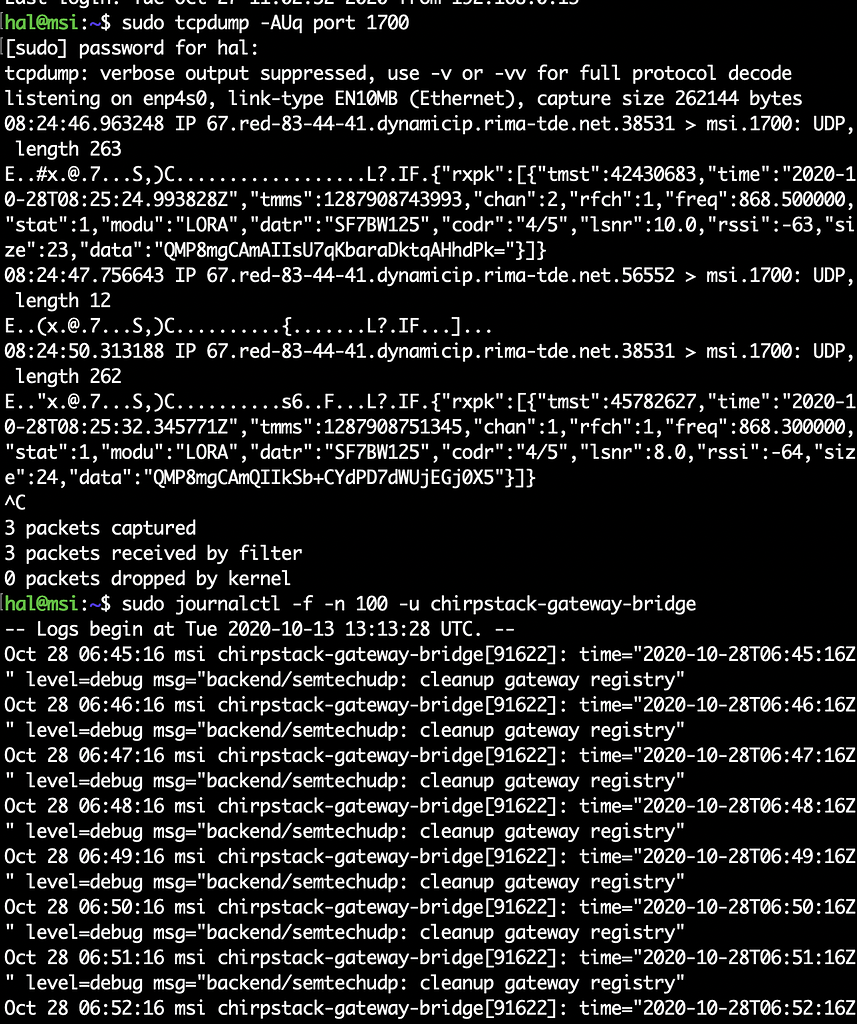 GW send data, but Bridge not processing - ChirpStack Gateway Bridge ...