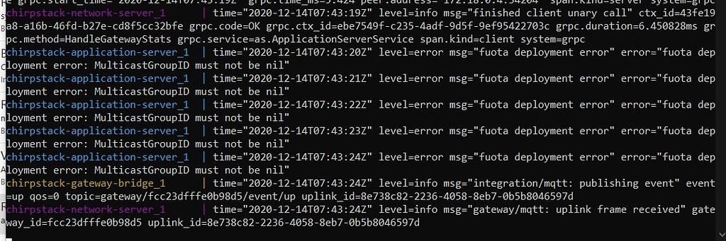 Unable to start a Firmware update job anymore - ChirpStack Application ...