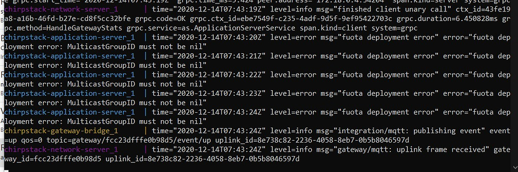 Unable to start a Firmware update job anymore - ChirpStack Application ...